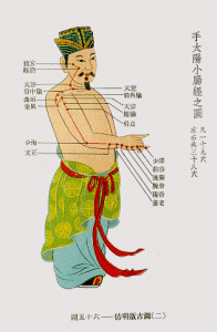 illustrates the location of some Acupuncture points used in treatment