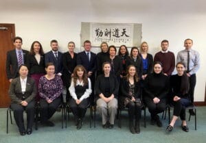 A group of Acupuncture TCM students in the ICTCM in Dublin