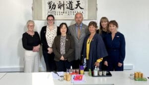 Clinical trainees of Acupuncture TCM with their acupuncture, cupping and moxibustion equipment.