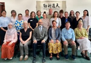 A group of Qigong students at the Irish College of TCM in Dublin in September 2026